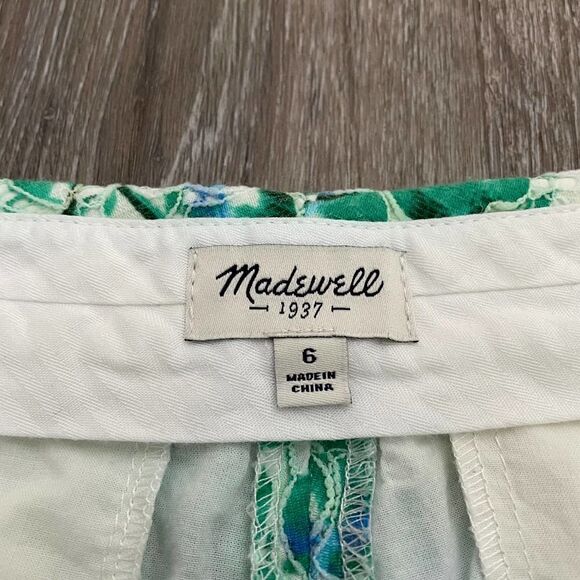 Madewell Blue/Green Floral Lace Shorts - Size: 6 - Picture 3 of 7